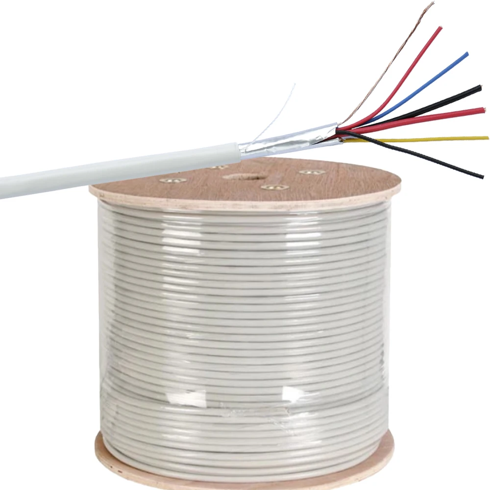 Flexible Alarm Cable with Drain Wire and Overall Aluminium/Polyester Shield 8X0, 22mm2 Security Cable