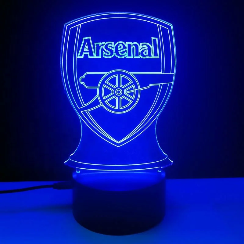Shingel 3D night light football soccer 3D Pikachu logo dragon ball wallpaper pattern lamp Color Change LED night light