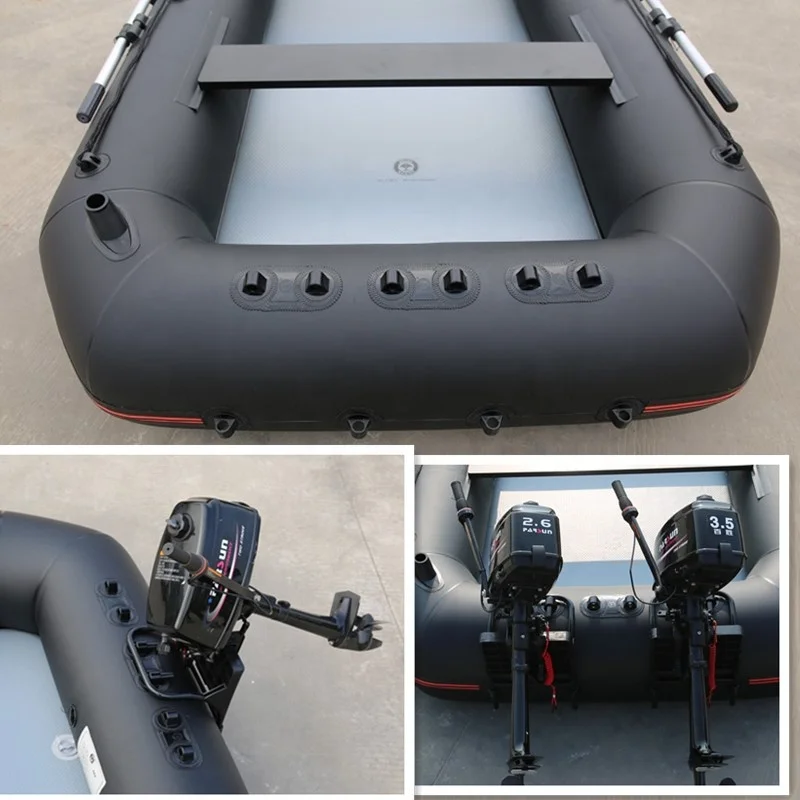 8.5 ft Dinghy Boats 6 Persons Widened Inflatable Boat Fishing Kayak Raft Sport Boat for Adults with Paddles Air Pump Carry Bag