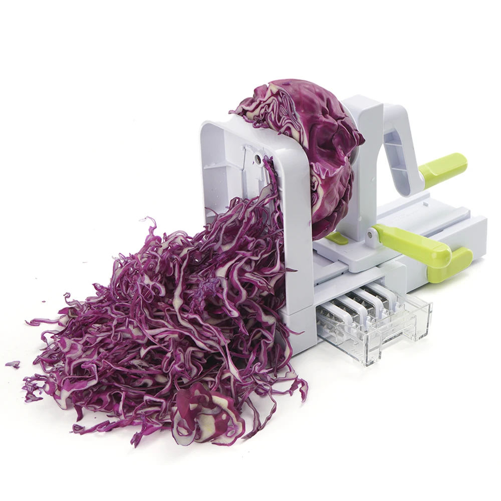 New Multifunction 4 Blades Spiralizer Foldable Vegetable Spiral Slicer Kitchen Grater and Chopper Multi-Tool for Kitchen Use