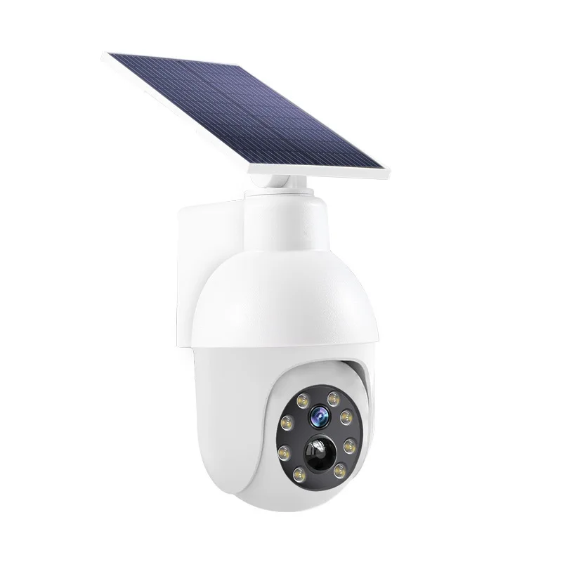 Wireless Outdoor IP66 4MP 8MP Solar Cell Camera CCTV IP PTZ 4G Solar Camera