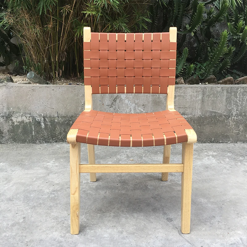 
Woven Leather Strapping Timber Tanner Dining Chair 
