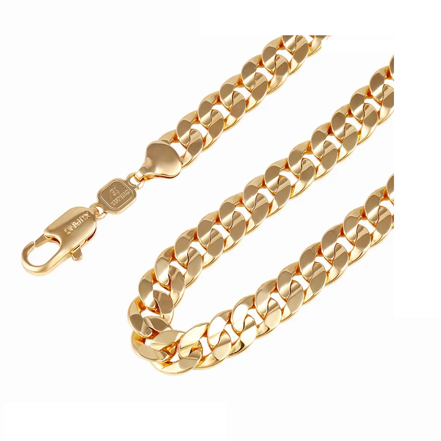 43192-Xuping Очаровательная Мужская цепочка 18k позолоченное ожерелье