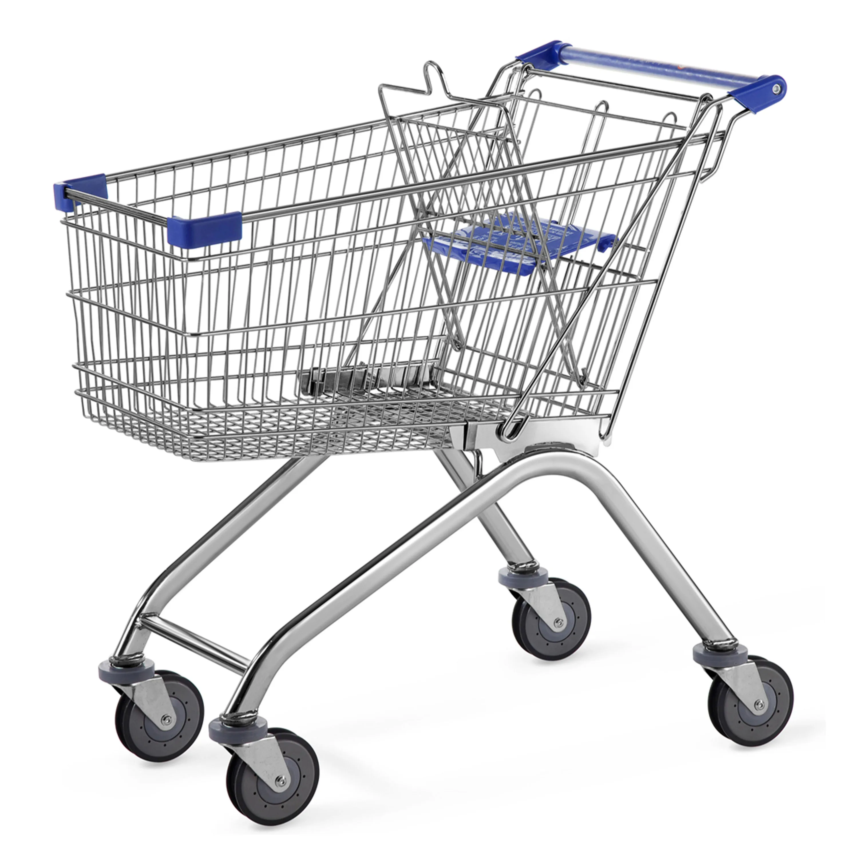 High Quality 120litres Supermarket  Convenience Store Carrefour Shopping Cart Trolley