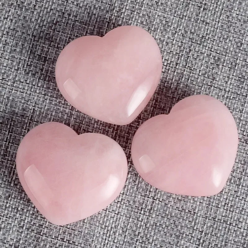 
Crystal heart art crafts stone Wholesale Natural Rose Quartz Hearts 