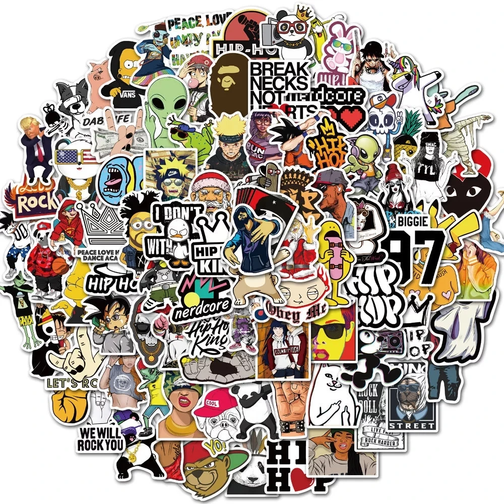 Labels Sticker Custom Rock Band Stickers Laptop DIY Fridge Guitar