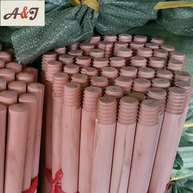 high quality 120cm length wooden broom stick for household cleaning