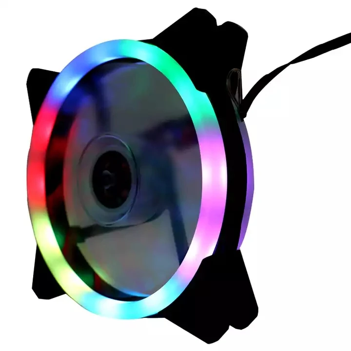 12cm computer cooling double thin circle 120mm pc case LED Glow fans