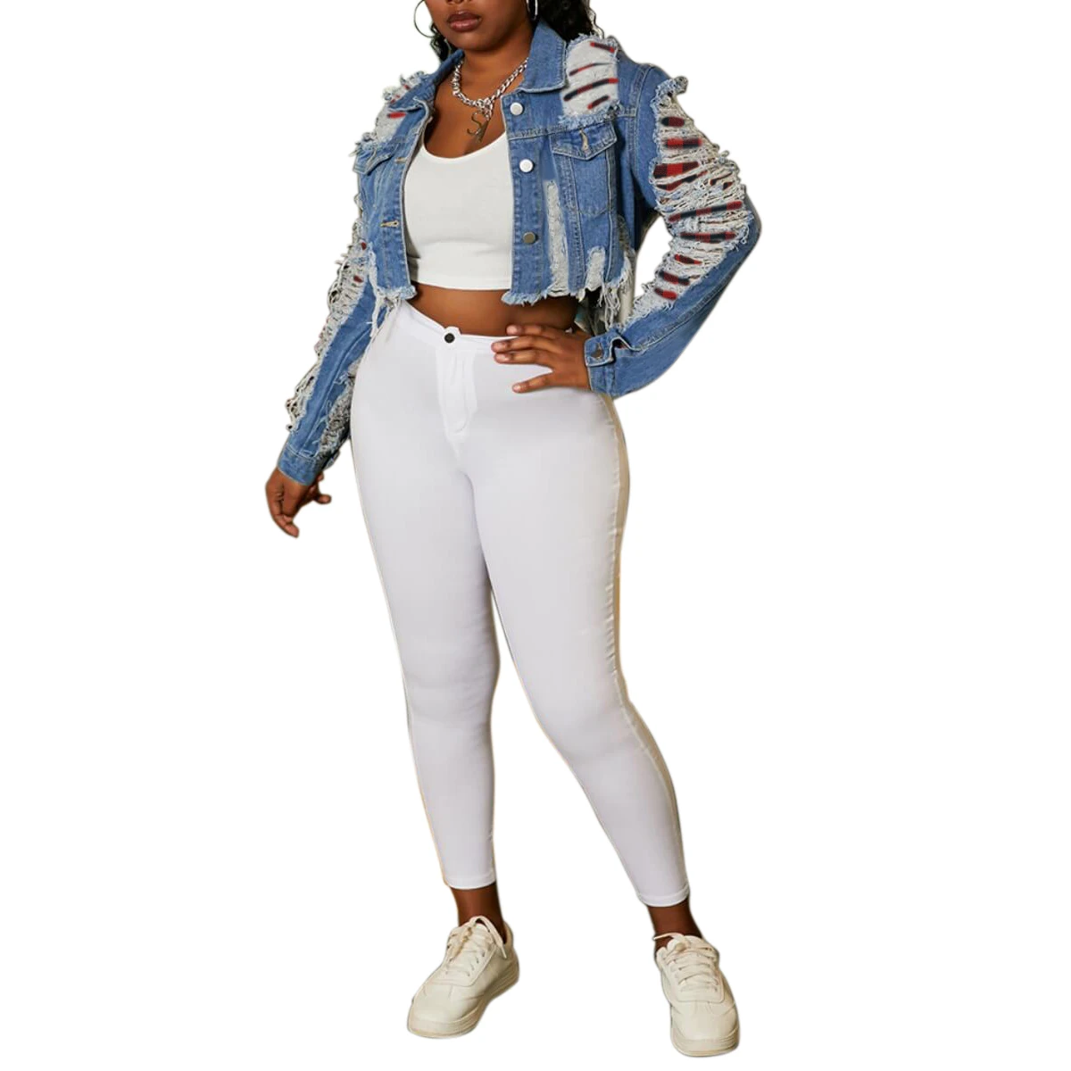 Attractive Price Plus-size Patchwork Sexy Clothing Custom Short Woman Coat