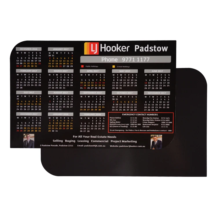 Factory Direct Cheap Promotional Custom Real Estate Fridge Magnet Calendar 2024 2025