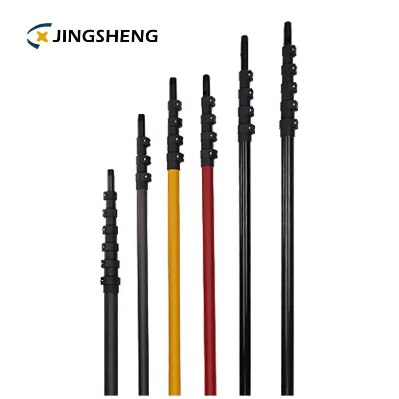 Telescopic Pole Outrigger Mast Twist Lock Curtain Rod Bracket Fed Curtain Cue Stick Water Fed Carbon Fiber Gold