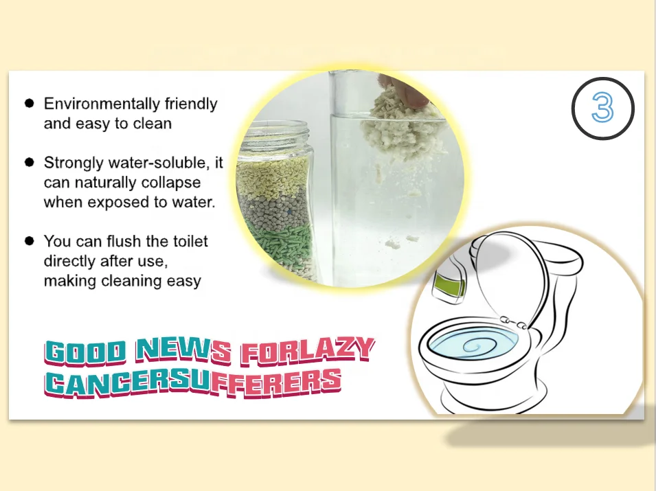 All natural high-quality tofu cat litter Toilet can flush cat litter tofu