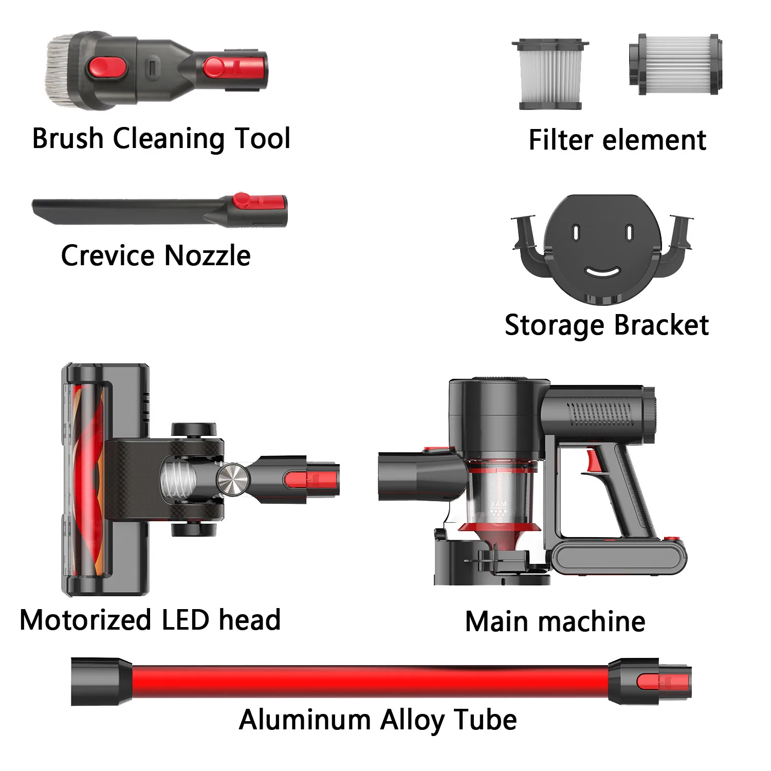 Brush Motor Vacuum Cleaner Electric Power Broom Straight Pipe Portable Up-right Stick Cordless Cyclonic Clean Vacuum Cleaner