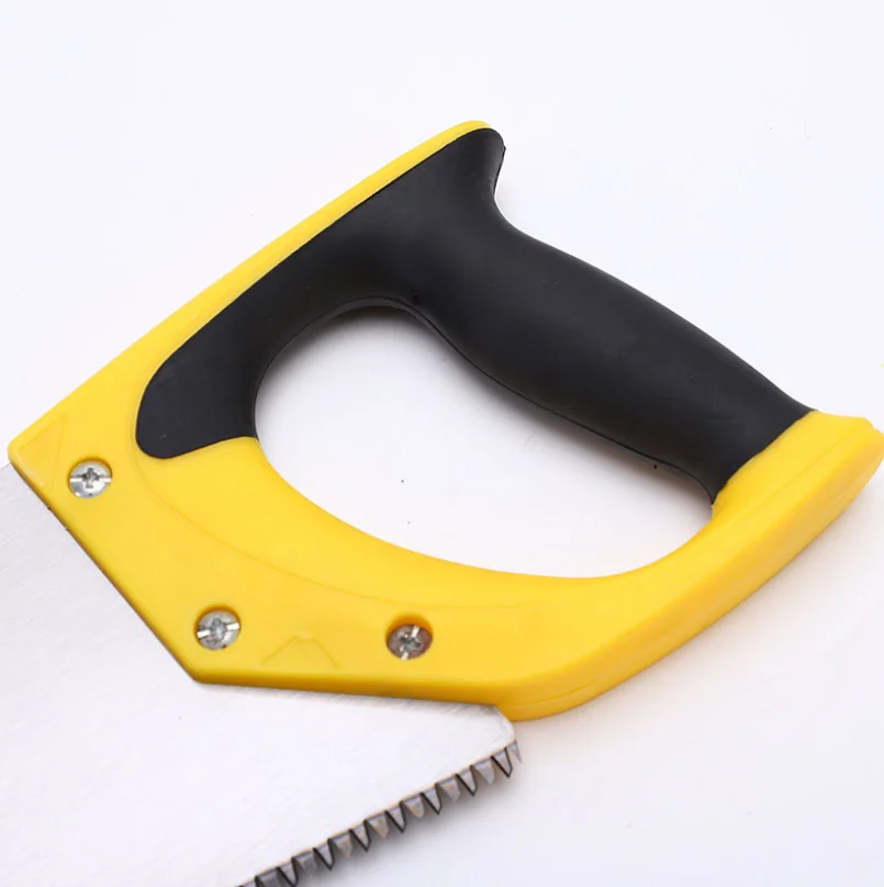Zhixin 65Mn steel aggressive teeth hand saw with double color plastic TPR handle