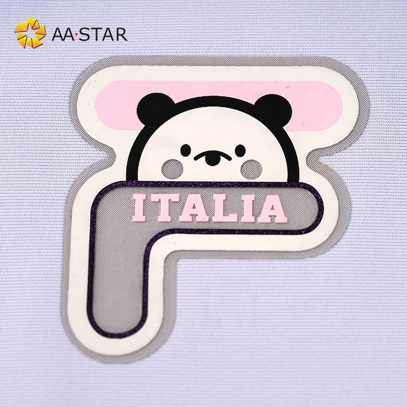 Cute 3d heat transfer label silicone for kids clothes