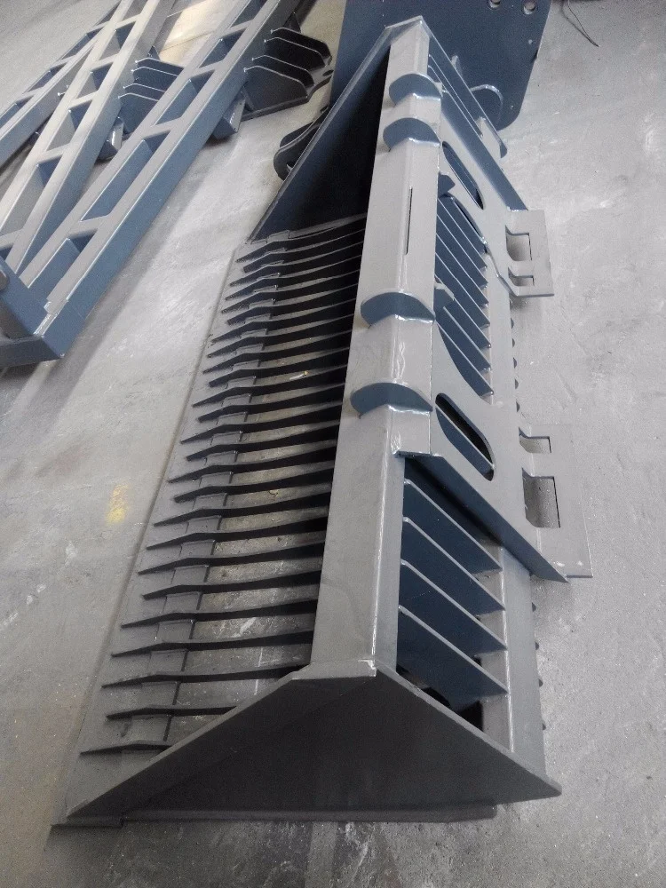 High Quality Rake Rock Bucket for Skid Steer Loader