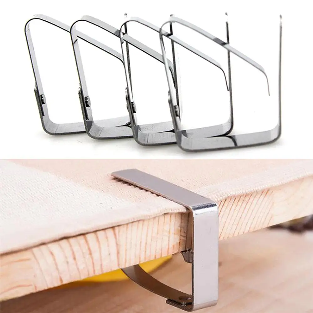 
Amazon Hot Sale Manufacturer Picnic SS Metal Stainless steel Cover Tablecloth Clamps Kitchen Table Cloth Clips 