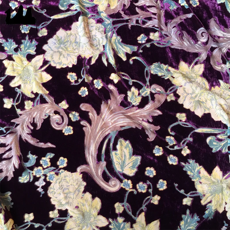 
2019 New design Burn Out Silk Viscose Velvet 