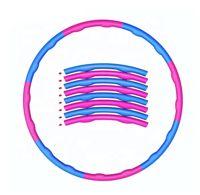 Регулируемая ширина секции 8 обручи Кольцо складной фитнес молодых взрослых для фитнеса, для тех, кто хочет сбросить вес хула кольцо