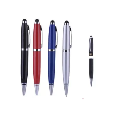 2022 Hot Selling Screen-touch Writing Pen Drive Ballpoint USB Stick With Logo With Engraved Printed 16gb 32gb 64gb 128gb USB 2.0