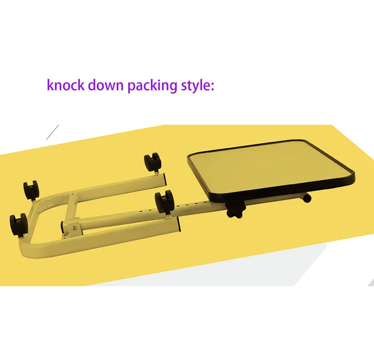 Регулируемый наклонный медицинский обеденный стол с колесами для многопозиционного еды на кровати