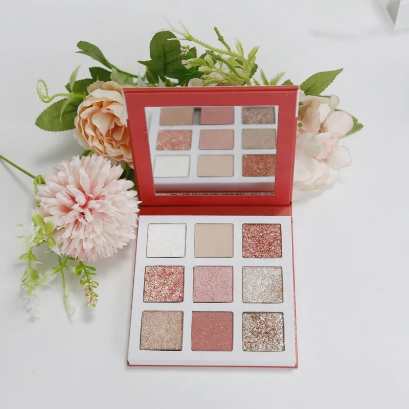 Палитра теней для век с блестками, 9 цветов