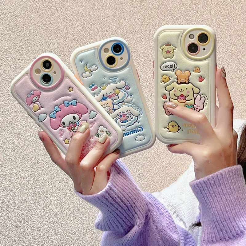 Sanrioed hot selling Japanese design cute cartoon phone cases my melody pochacco Kuromi clear tpu mobile phone case