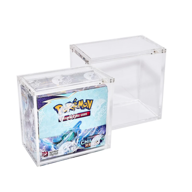 6mm Premium Magnetic Top Stackable Acrylic Display Case Pokemon Booster Box