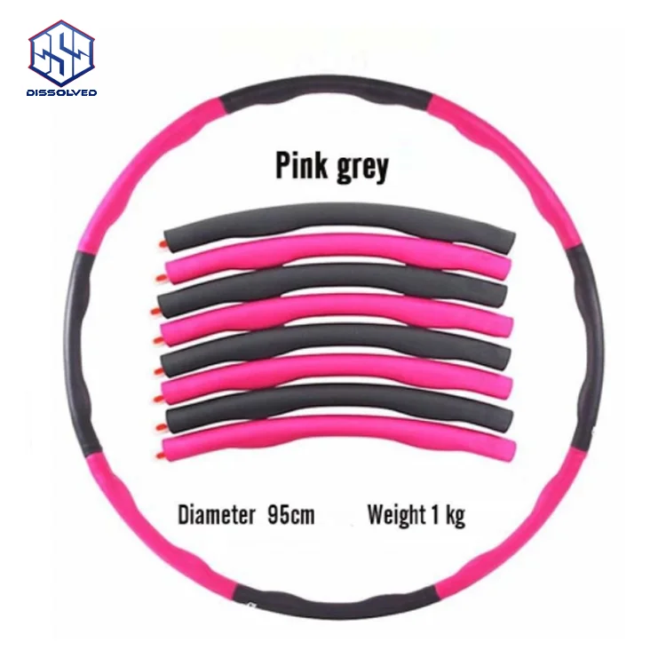 Good Quality Mult-color Fitness Hu-la And Hoop Elastic Lose Weight Detachable Plastic Foam Hu-la Hoops