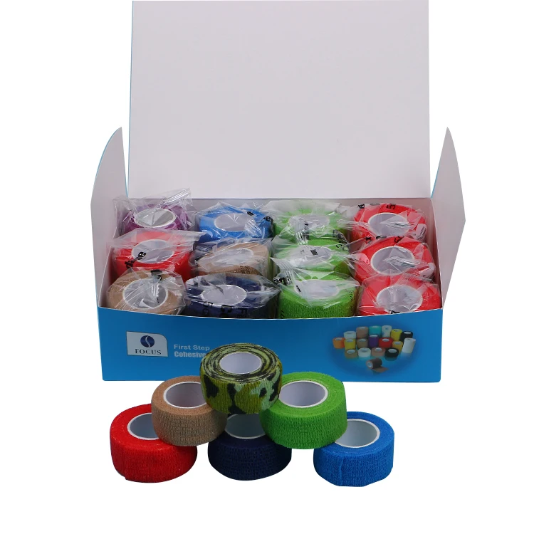 Custom Packaging Sports Protection Climbing Self-Cohesive Elastic Athletic Bandage