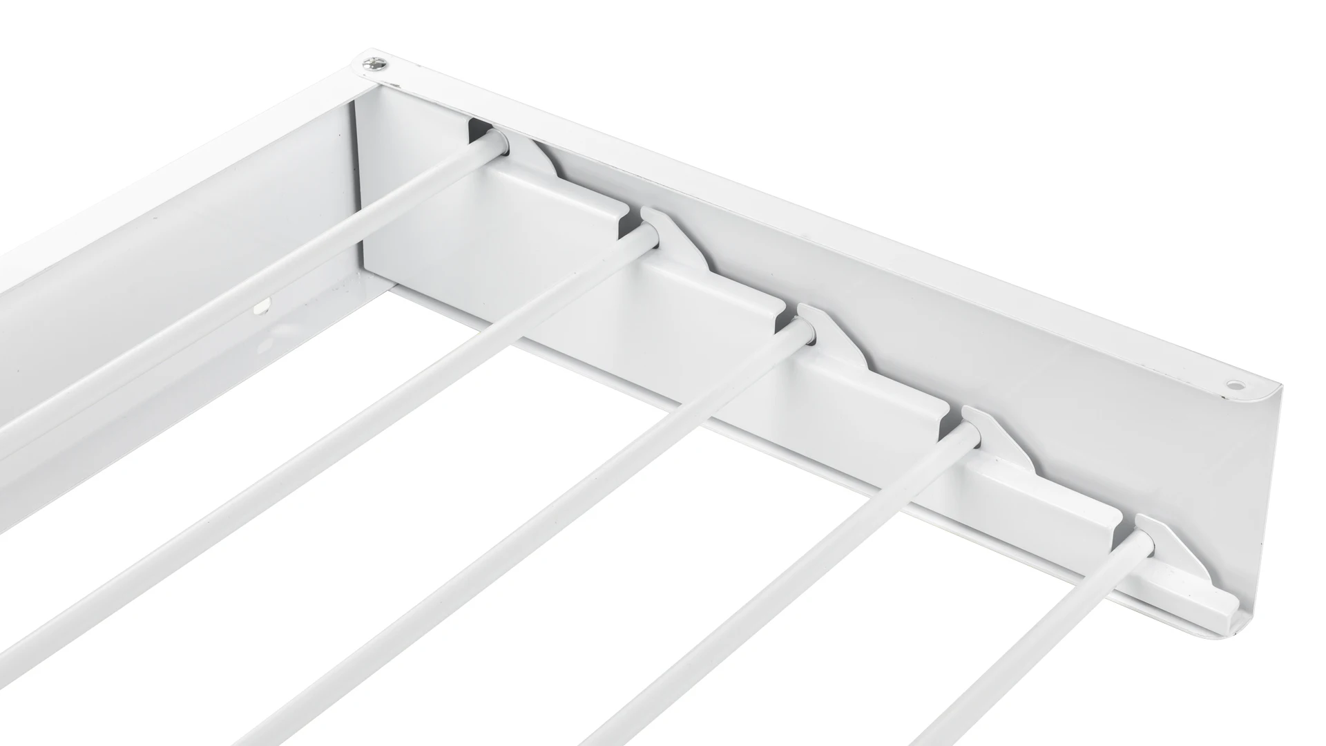 Laundry Drying Rack (28-INCH White) Wall Mounted Retractable Clothes Drying Rack 40lbs Capacity