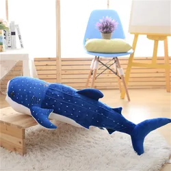 Simulation marine animal toys blue whale shark plush toy rag doll hand warmer pillow