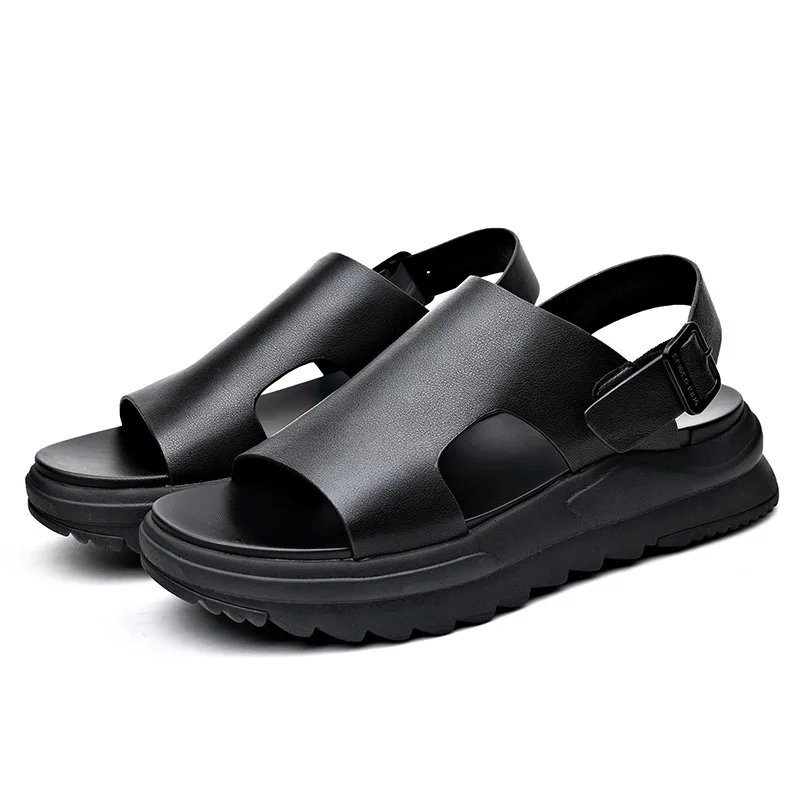 Hot Selling Genuine Leather Summer Casual Fashion Ventilate Sandals New Style Driving Shoes For Men