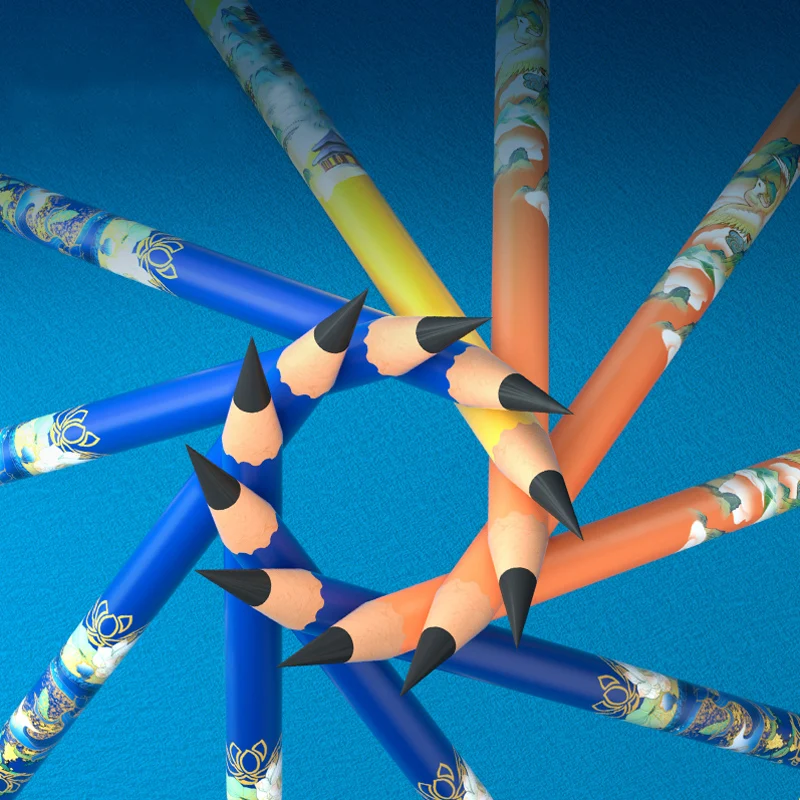 Deli 58199 10 шт./кор. эскизные древесные карандаши художественные принадлежности Профессиональный рисунок мягкий Средний твердый графит краска древесный уголь