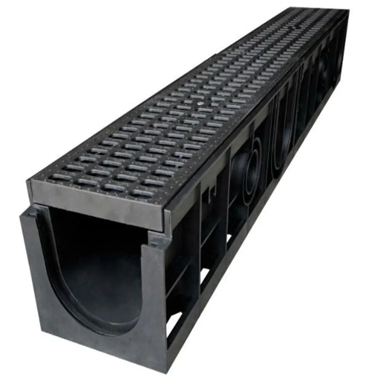 wholesale outdoor Drain Plastic Gully Hidden Field Deep Grid Flat Grate Drainage Channel with grating