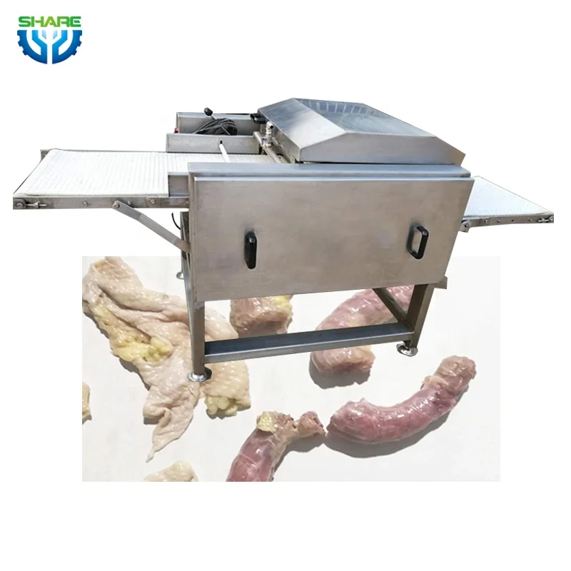 Automatic duck chicken neck skin peeler fresh pork skin peeling machine