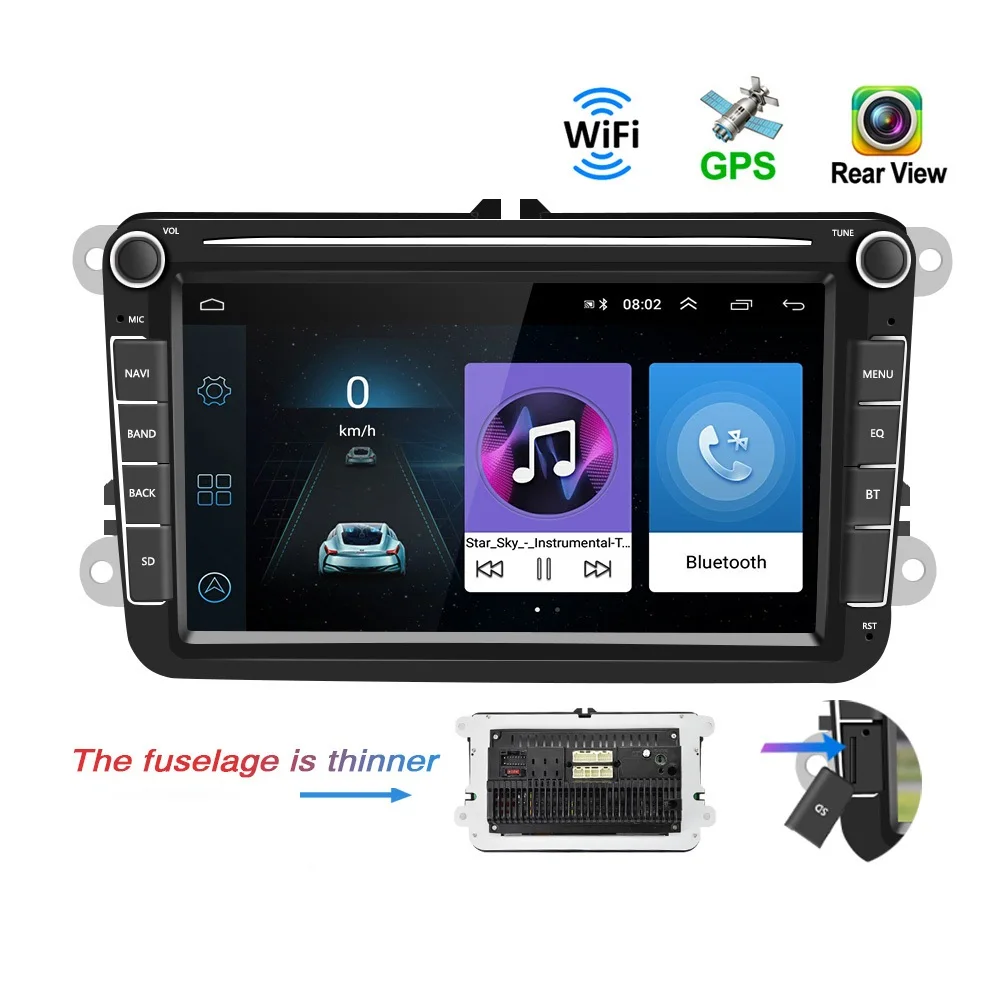 2 Din Android 10 Car DVD For VW GOLF 5 6 Passat B6 B7 CC Polo Touran T5 Skoda Octavia Tiguan Amarok GPS Radio Player