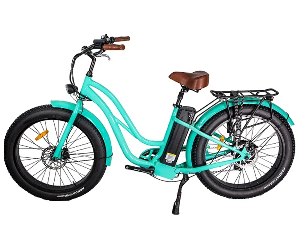 48V 500W 750W Electric City Bike Woman 26x4.0 Fatbike Electric Bicycle Big Tyre  E Cycle Electric Cyccle