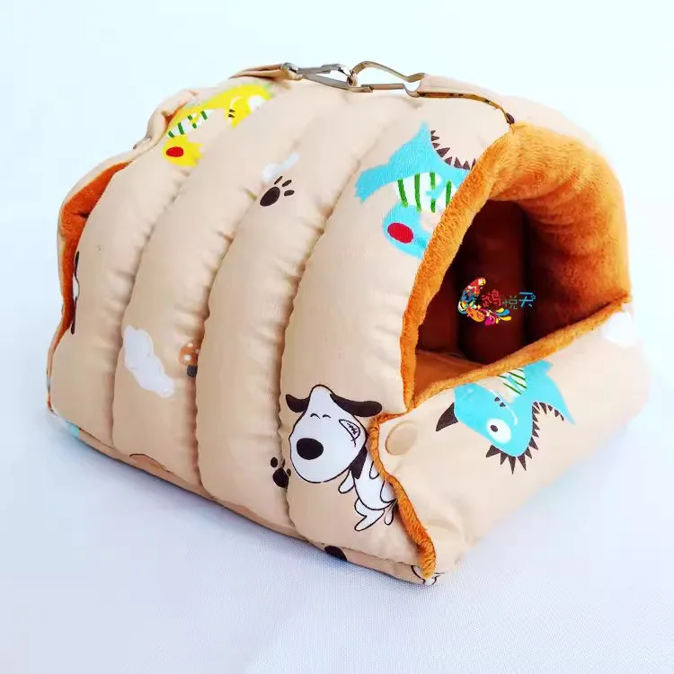 Thickening Pet Hammock Hanging Bird Nest Cage Bed Winter Warm Plush Parrot House Snuggle Hut Tent Birdcage Bedding Animal Cage