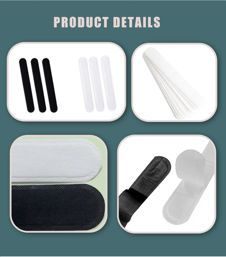HODAF OEM ODM Disposable Collar Protector Sweat Pads Sweat Absorbent Pad Liner For Shirt Collar and Hat
