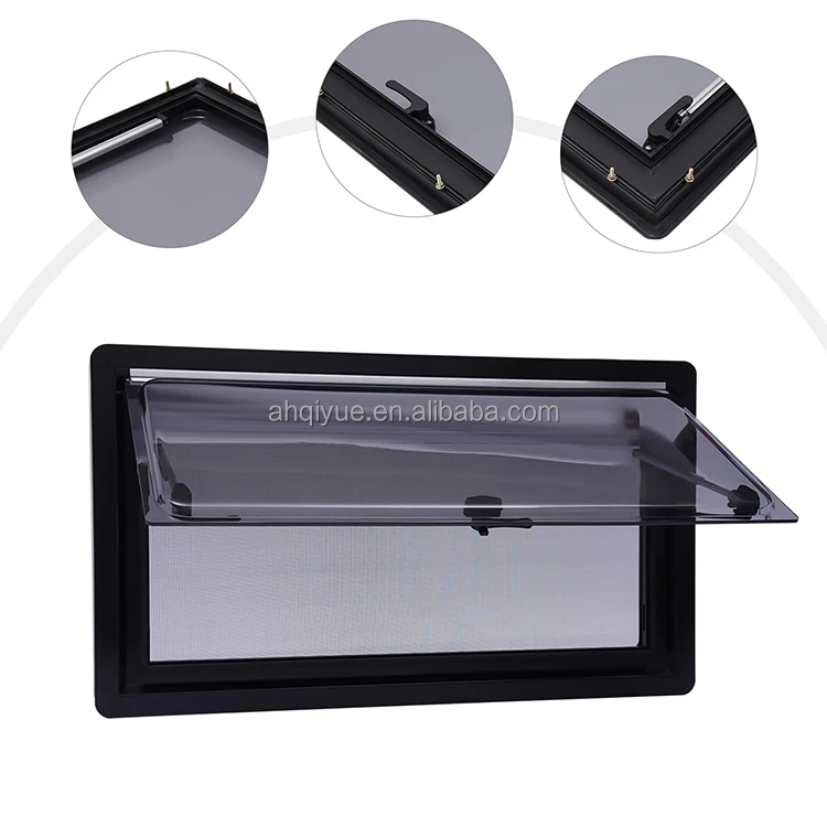 1000x800mm RV Caravan Camper Trailer Aluminum Frame Acrylic Glass Hinged Window