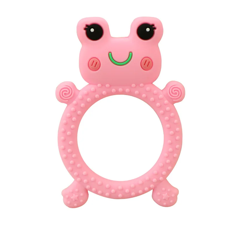 100% пищевой лягушонок силиконовый Прорезыватель игрушка для младенца, у которого режутся зубки, игрушка, в форме слона Прорезыватель для зубов BPA бесплатные силиконовые детские игрушки