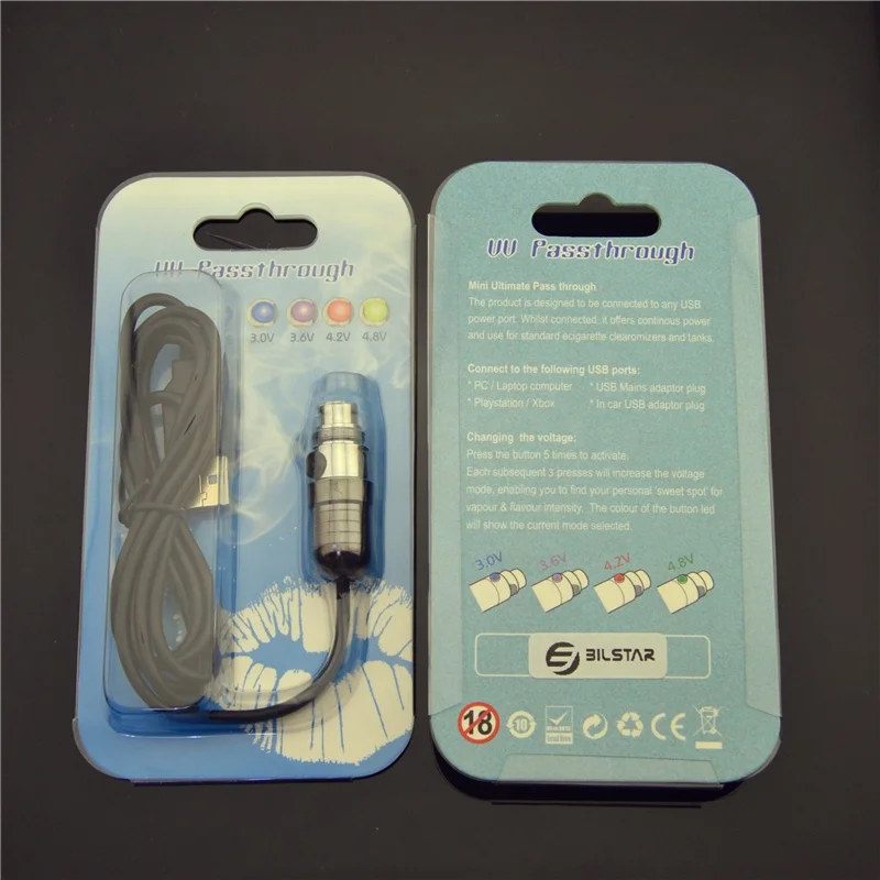  BILSTAR Mini eGo USB VV Зарядное устройство переменного напряжения для электронной сигареты 510 испаритель