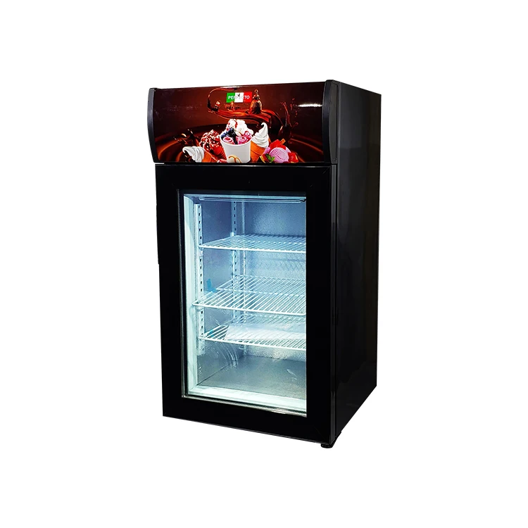 Meisda SD50B 50L glass door CE frozen food popsicles display freezer for supermarket