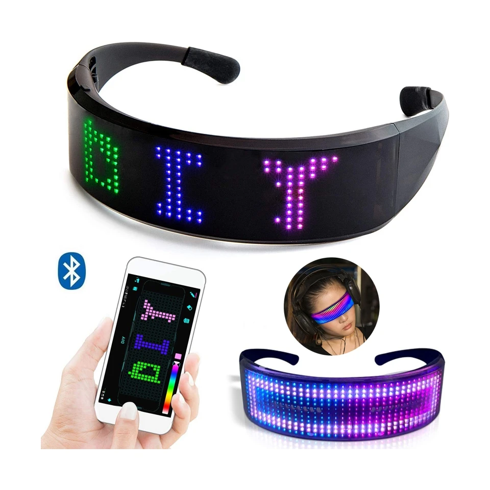 SmallOrders RF31 flashing glasses bar party atmosphere  LED luminous glasses future science fiction promotion party supplies