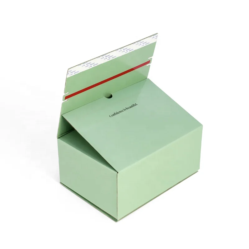 Luxury Custom gift Corrugated cardboard box packaging Tear Strip Printed self sealing mailer shipping boxes with logo packaging