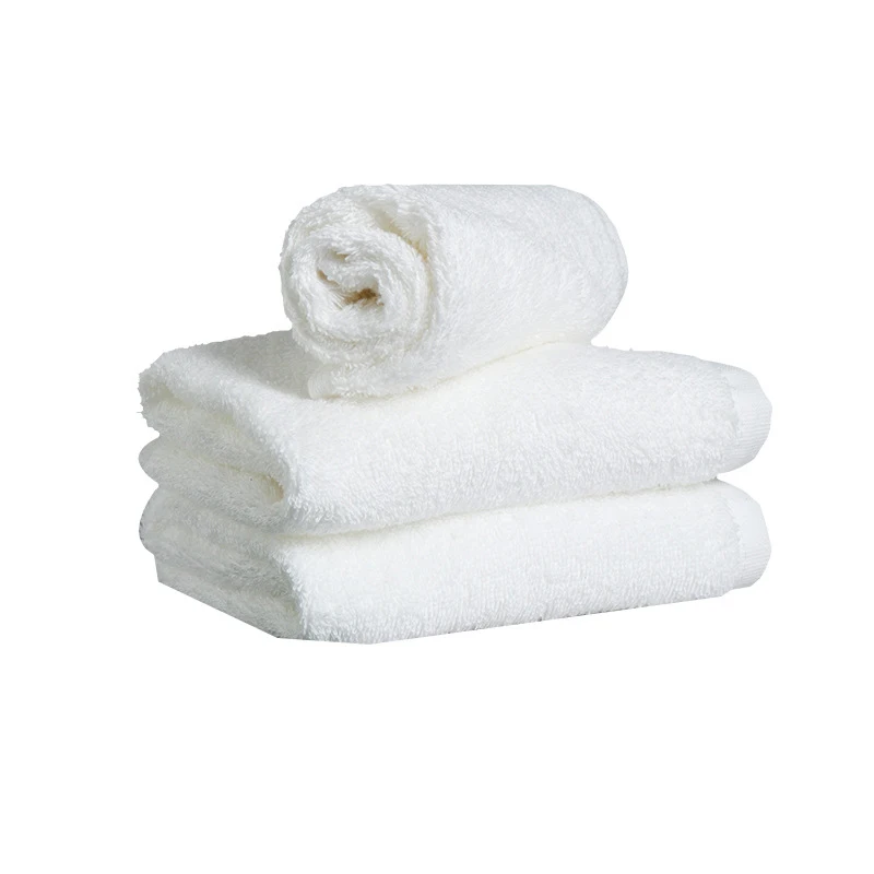 Customized logo 70g cotton hotel hotel bath sauna pedicure bath one-time cotton white towel
