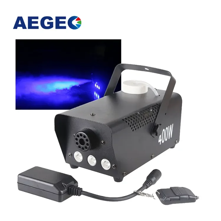 Popular 3x1w Led RGB 400w Mini Fog Machine For Christmas Bar Club Event