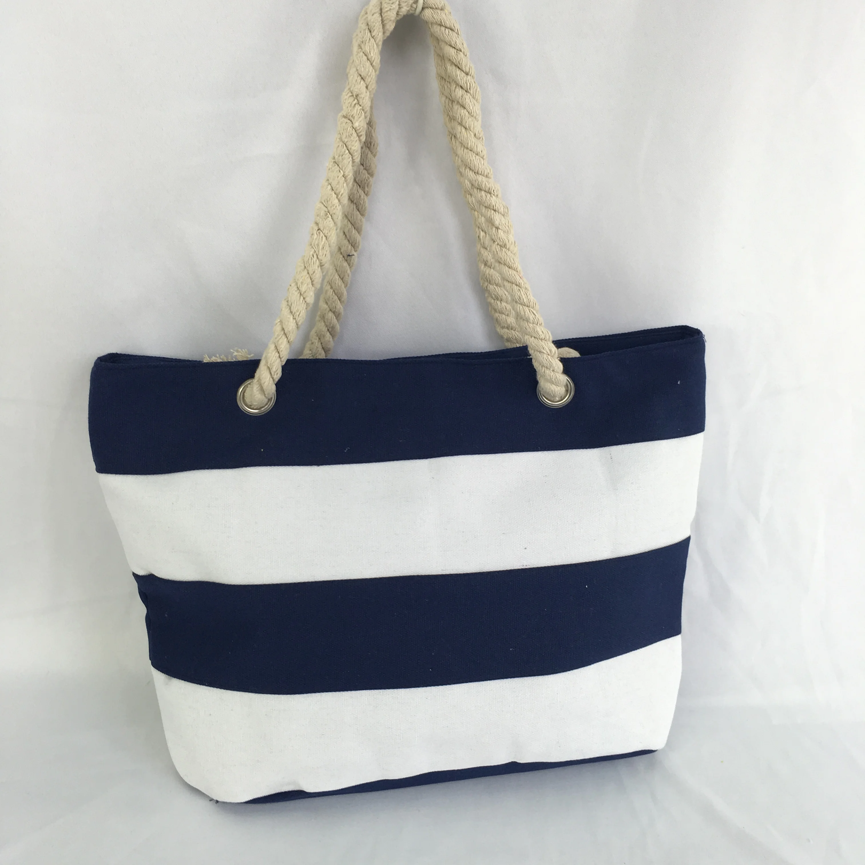 DDP Shipping Service Include Customs Clearance to Middle East Striped Print Female Woman Tote Handbag Hand Bag