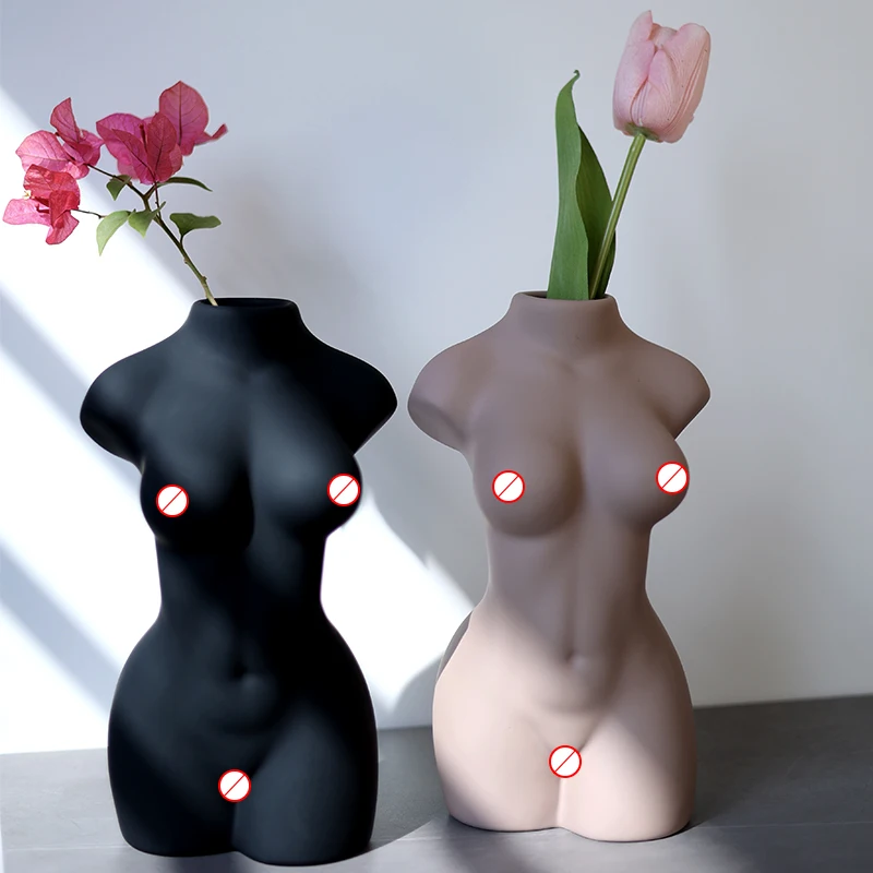 Nordic Art Body Ornament Vase Modern Stylish Household Home Deco Ceramic Flower Arrangement For Hotel